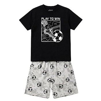 -shirt and shorts set, of cotton, ideal for a picnic or relaxing And a pajama consisting of a t-shirt and loose pants, comfortable cotton sleepwear-B11