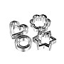 Cookie Cutter (12 Pcs) Metal Cake Vegetable Fruit Biscuit Cutters Molds Set, Stainless Steel Heart Star Circle Flower Shaped Mould