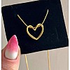 Crown Store Pure Stainless Steel Heart Pendant Necklace for Women Girls Gift Box