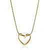 Crown Store Pure Stainless Steel Heart Pendant Necklace for Women Girls Gift Box