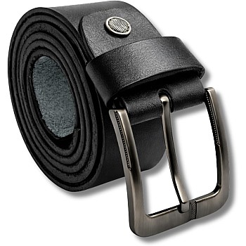 AYSLE 1646 Men’s Genuine Leather Casual Belt | Heavy-Duty Scratch-Resistant Metal Buckle | 5 cm Width | Double Loop Design | 3 Colors | 10 Sizes