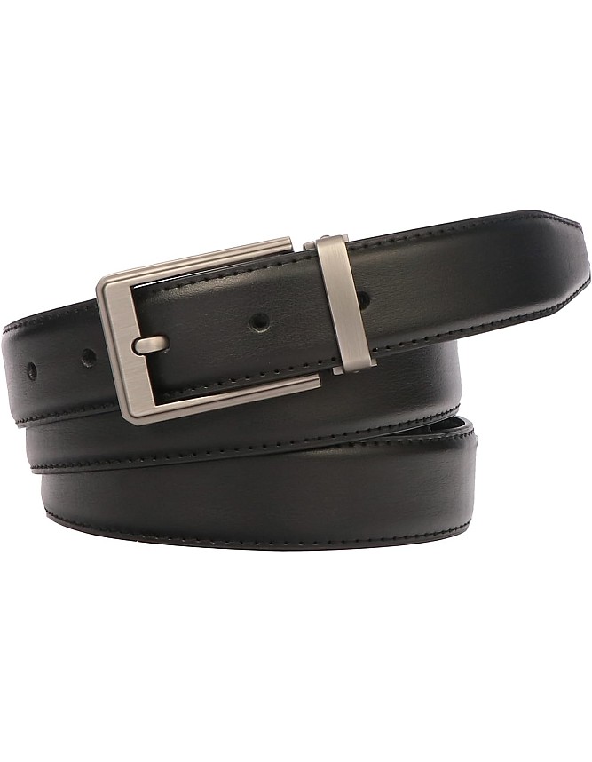 BIGHAS Men's Belt, Pin Type, Width 1.2 inches (3.0 cm), 1.2 inches (30 mm), Freely Combined, Single Item, Belt Only, Buckle Only, Genuine Leather, Adjustable Size, Business/Casual Replacement, Large