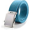 Fashion Men's Canvas Belt – Automatic Light Metal Buckle | Adjustable Casual & Formal Belt for Daily Wear, Work & Travel