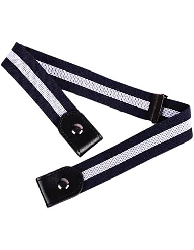 Happy Home Buckle Free Elastic Belt for Jeans and Dresses, Adjustable Waist Belt for Men and Women (No Buckle) One Piece Color and Shape Change