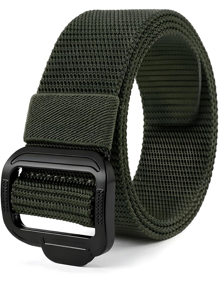 Men's Belt Gaish Durable Nylon and Black Metal Buckle