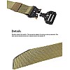 Motevia Men's Tactical Canvas Belt One Size Adjustable Eish Belt with Metal Buckle