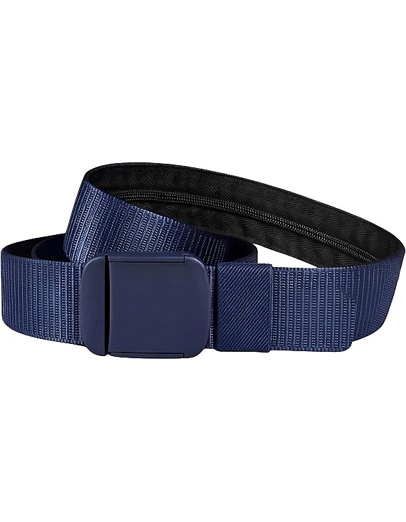 Qaish Men's Belt - Smart Hidden Zipper Secret Pocket - Adjustable Non-Metal Money Holder Belt - Perfect for Travel, Work, Daily Life and Trips