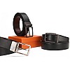 Reversible Leather Belt – Genuine Leather | Adjustable & Trim-to-Fit | Stylish 2-in-1 Design for Men & Women | 33-34mm (1.3") Wide | Versatile Dress & Casual Belt