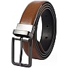 Reversible Leather Belt – Genuine Leather | Adjustable & Trim-to-Fit | Stylish 2-in-1 Design for Men & Women | 33-34mm (1.3") Wide | Versatile Dress & Casual Belt