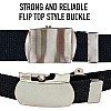 Rothco 100% Cotton Canvas Web Belt with Metal Buckle 3-Pack Outdoor Flip Top Style Belt