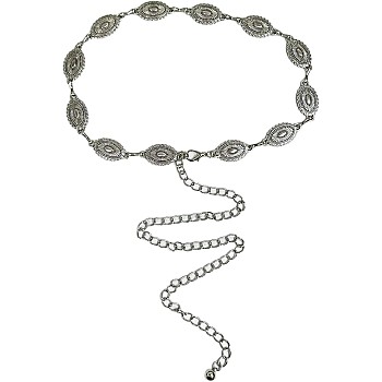 Boho Belt - Trendy Boho Belt for Women with Metal Waist Chain and Concho Accents, A Must-Have Accessory for Fashion-Forward Girls