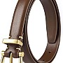 GQ Women Leather Belt for Jeans Pants Fashion Ladies Skinny Faux Leather Dress Belt(Brown)