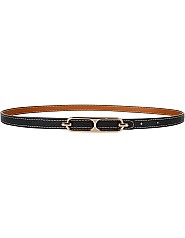 Style Harmony - Classic Women’s Leather Belt with Lustrous Alloy Buckle, Slim Fit Enhancing Waist Definition, Suitable for Denim or Dresses and Perfect for Modern Professional Fashion Looks