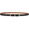 Style Harmony - Classic Women’s Leather Belt with Lustrous Alloy Buckle, Slim Fit Enhancing Waist Definition, Suitable for Denim or Dresses and Perfect for Modern Professional Fashion Looks