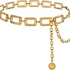 ZonShop Women's Metal Geometric Design Elegant Rectangle Square Belt High Quality Materials Fashion Luxury Daily Wear