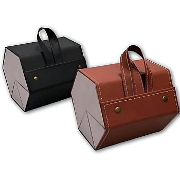 Storage Bag - Stylish sunglasses organizer with roll and hang options. Ideal for bedrooms, living areas and retail spaces in the right sizes and colors (2pcs Brown,Black)