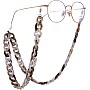 EUEAVAN Fashion Women Anti-Slip Resin Sungl Strap Eyeglass Retainer Lanyard Eyewear Necklace Chains for Holiday Party Show, Coffee, 740