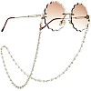 IYOU Street Shot Eyeglasses Chains Peral Gold Glasses Chain Anti-lost Eyeglass Accessories Travel Anti-lost Sunglasses Cord for Women and Girls