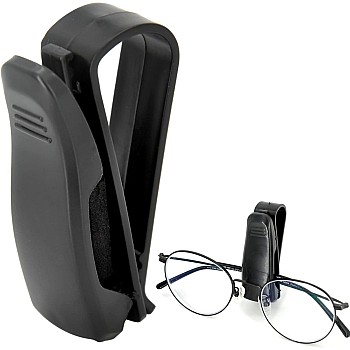 Sunglasses Holder Clip On Car Sun Visor Clip On Ticket Card Black