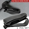 Sunglasses Holder Clip On Car Sun Visor Clip On Ticket Card Black