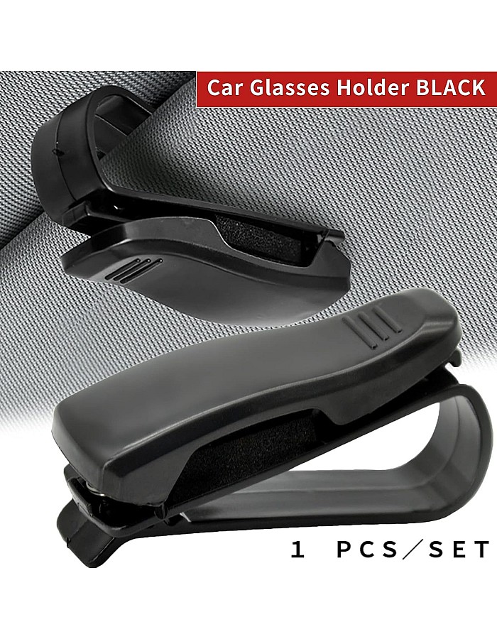 Sunglasses Holder Clip On Car Sun Visor Clip On Ticket Card Black