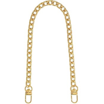 fashion mania Purse Chain Straps, Handbags Replacement Chain Strap with Buckles, Metal Strap for Women Purse Shoulder Crossbody Handbags Replacement, Decoration & DIY (Light Gold 15.75 Inch)