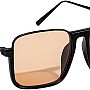 AmazingEGP | Vintage Flat-Top Sunglasses for Women Double Bridge Design Pink Frame with Brown Lenses UV400 Protection, M