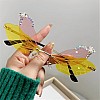 Fashion Eyewear - Unique Irregular Sunglasses with Women’s Dragonfly Wings Design and Eye-Catching Bling Details, Making a Bold Statement for Any Party