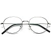 Men and women metal fashionable round frame glasses ultra-light thin legs Lens Eyeglasses