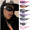 MySouq-Store [1Pcs] New Rimless Punk Sunglasses Goggle Women Men Luxury Brand Wrap Around Sun Glasses Star Eyewear Sports One Piece Shades