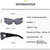 MySouq-Store [1Pcs] New Rimless Punk Sunglasses Goggle Women Men Luxury Brand Wrap Around Sun Glasses Star Eyewear Sports One Piece Shades