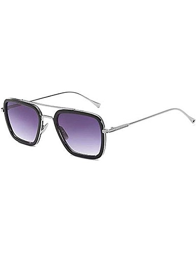 Retro Aviator Sunglasses for Men Women Sunglasses Classic Downey Iron Man Tony Stark - Lenses