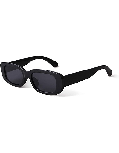 SORVINO Rectangle Sunglasses for Women Men Trendy Retro 90s Sunglasses Fashion Vintage Black Square Frame Eyewear Y2K