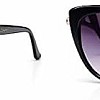Women’s Cat-Eye Sunglasses – Black Frame with Purple Gradient Lenses – Luxury Designer Eyewear