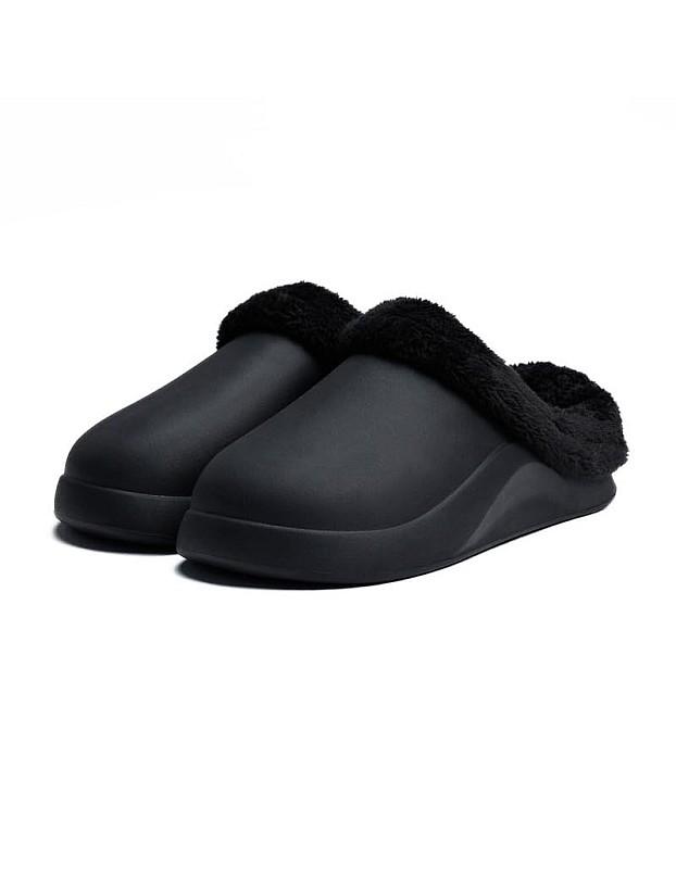 Onda Mega 2 Lined Fur Clogs for Women Winter Warm Indoor/Outdoor Shoes with Button