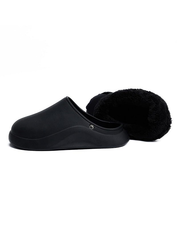 Onda Mega 2 Lined Fur Clogs for Women Winter Warm Indoor/Outdoor Shoes with Button