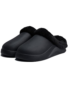 Onda Mega 2 Lined Fur Clogs for Women Winter Warm Indoor/Outdoor Shoes with Button