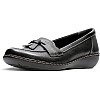 CLARKS Women's Ashland Bubble Slip-On Loafer, Black, 7.5 UK, Black, 7.5 UK Wide