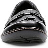 CLARKS Women's Ashland Bubble Slip-On Loafer, Black, 7.5 UK, Black, 7.5 UK Wide
