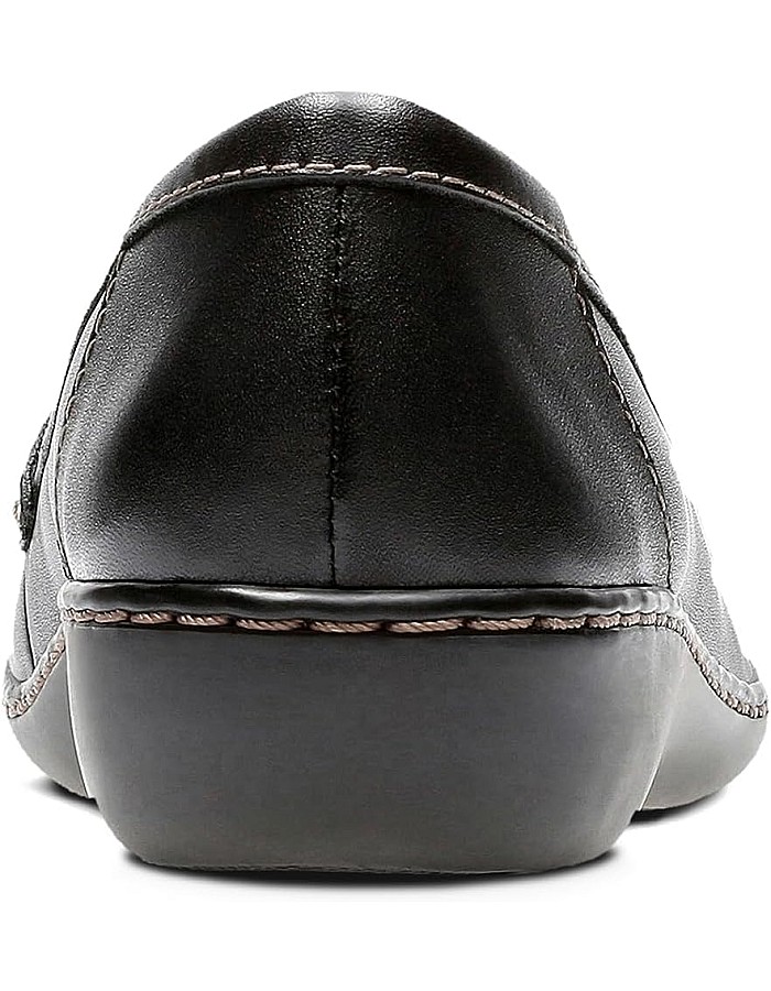 CLARKS Women's Ashland Bubble Slip-On Loafer, Black, 7.5 UK, Black, 7.5 UK Wide