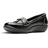 CLARKS Women's Ashland Bubble Slip-On Loafer, Black, 7.5 UK, Black, 7.5 UK Wide