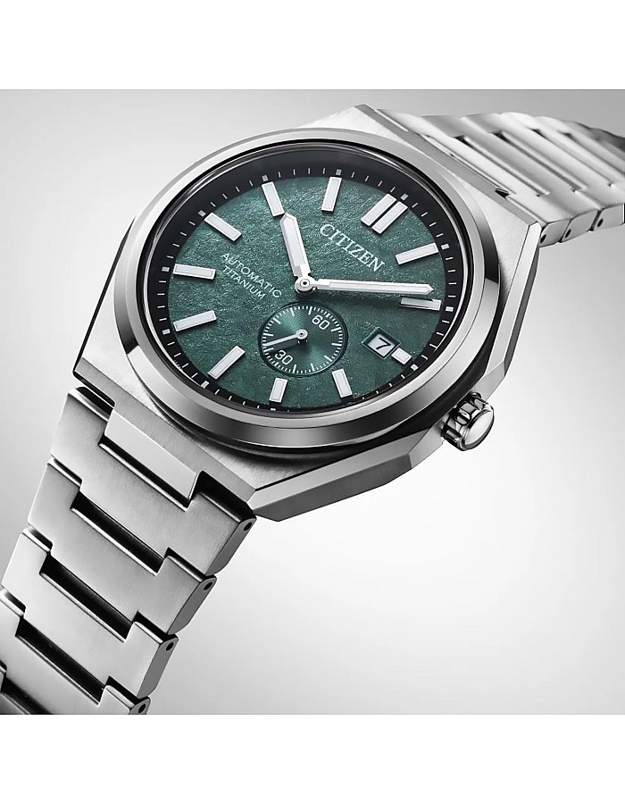 Citizen NJ0180-80X Automatic Men's Watch Titanium 10 Bar Analogue Date Silver