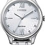 Citizen Watch for Women, Quartz Movement, Analog Display, Silver Stainless Steel Strap-EM0500-73A