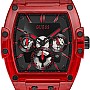 GUESS Men's Polycarbonate Quartz Watch with Silicone Strap, Red, 24 (Model: GW0203G5)
