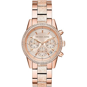 Michael Kors Chronograph Quartz MK6598, Rose Gold, One Size, Bracelet
