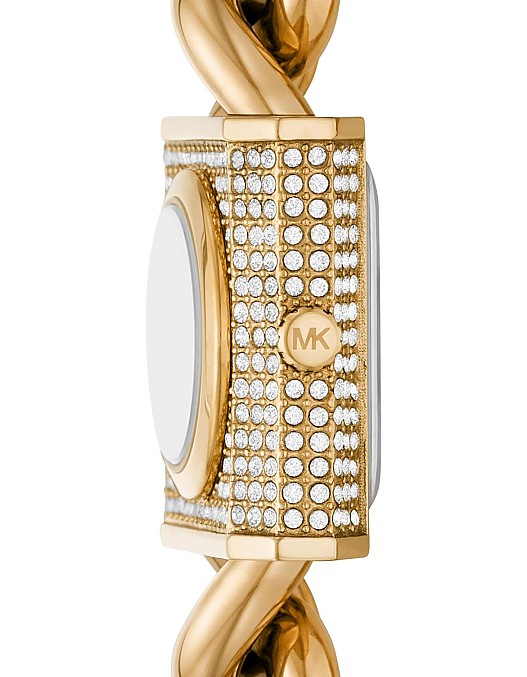 Michael Kors MK Chain Lock Women's Watch, Stainless Steel and Pavé Crystal Watch for Women