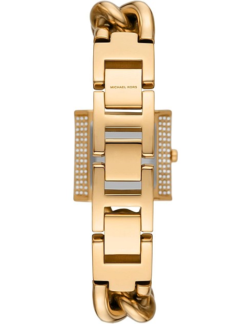 Michael Kors MK Chain Lock Women's Watch, Stainless Steel and Pavé Crystal Watch for Women