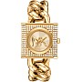 Michael Kors MK Chain Lock Women's Watch, Stainless Steel and Pavé Crystal Watch for Women