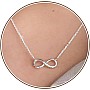 Silver Necklace for Women, 14K White Gold Plated Dainty Infinity, Bead, Star of David, Starfish, Sun, Hummingbird, Flower, Palm Tree Pendant Necklaces Simple Jewelry