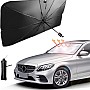 شماسة لزجاج مقدمة السيارة من سكاي-تاتش، مظلة واقية من الأشعة فوق البنفسجية للسيارة، غطاء واقي من الشمس قابل للطي لمعظم السيارات مع جيب تخ